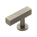 Heritage Brass Cabinet Knob Offset Square Design 44mm Antique Brass finish - C4760 44-AT - Choice Handles