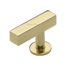 Heritage Brass Cabinet Knob Offset Square Design 44mm Polished Brass finish - C4760 44-PB - Choice Handles