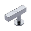 Heritage Brass Cabinet Knob Offset Square Design 44mm Polished Chrome finish - C4760 44-PC - Choice Handles