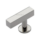Heritage Brass Cabinet Knob Offset Square Design 44mm Polished Nickel - C4760 44-PNF - Choice Handles