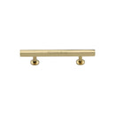Heritage Brass Cabinet Pull Square Design with Footings 96mm CTC Polished Brass finish - C4760 96-PB - Choice Handles