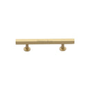 Heritage Brass Cabinet Pull Square Design with Footings 96mm CTC Satin Brass finish - C4760 96-SB - Choice Handles