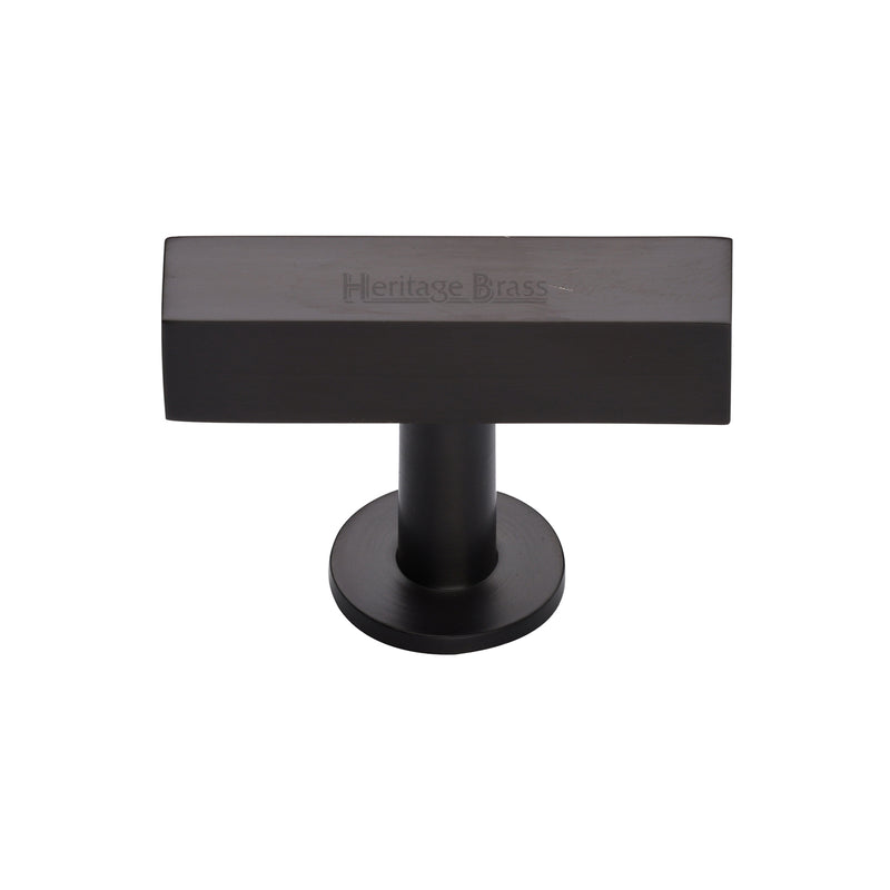 Heritage Brass Cabinet Knob Symmetrical Square Design 44mm Matt Bronze finish - C4765-MB - Choice Handles