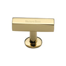 Heritage Brass Cabinet Knob Symmetrical Square Design 44mm Polished Brass finish - C4765-PB - Choice Handles