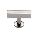 Heritage Brass Cabinet Knob Symmetrical Square Design 44mm Polished Nickel - C4765-PNF - Choice Handles
