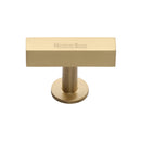 Heritage Brass Cabinet Knob Symmetrical Square Design 44mm Satin Brass finish - C4765-SB - Choice Handles