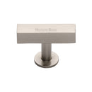 Heritage Brass Cabinet Knob Symmetrical Square Design 44mm Satin Nickel finish - C4765-SN - Choice Handles