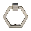 Heritage Brass Cabinet Drop Pull Hexagon Design 51mm Antique Brass finish - C6334-AT - Choice Handles