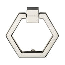 Heritage Brass Cabinet Drop Pull Hexagon Design 51mm Polished Nickel finish - C6334-PNF - Choice Handles