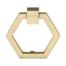 Heritage Brass Cabinet Drop Pull Hexagon Design 51mm Satin Brass finish - C6334-SB - Choice Handles