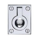 Heritage Brass Cabinet Pull Flush Ring Design 38mm Polished Chrome finish - C6337 38-PC - Choice Handles