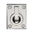 Heritage Brass Cabinet Pull Flush Ring Design 38mm Polished Nickel finish - C6337 38-PNF - Choice Handles