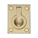 Heritage Brass Cabinet Pull Flush Ring Design 38mm Satin Brass finish - C6337 38-SB - Choice Handles