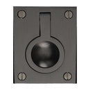 Heritage Brass Cabinet Pull Flush Ring Design 50mm Matt Bronze finish - C6337 50-MB - Choice Handles