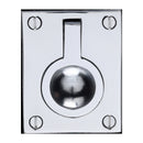 Heritage Brass Cabinet Pull Flush Ring Design 50mm Polished Chrome finish - C6337 50-PC - Choice Handles