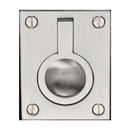 Heritage Brass Cabinet Pull Flush Ring Design 50mm Satin Nickel finish - C6337 50-SN - Choice Handles