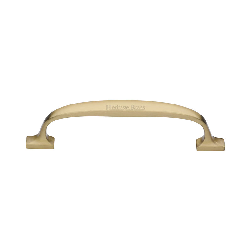 Heritage Brass Cabinet Pull Durham Design 128mm CTC Satin Brass Finish - C7213 128-SB - Choice Handles