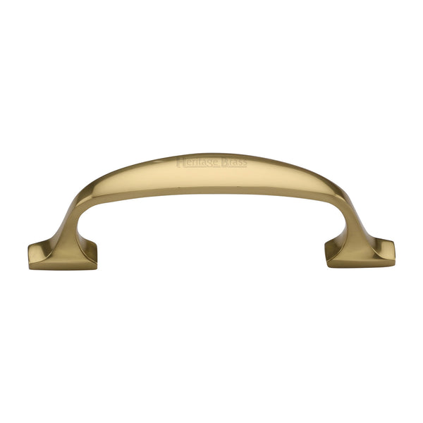 Heritage Brass Cabinet Pull Durham Design 76mm CTC Polished Brass Finish - C7213 76-PB - Choice Handles