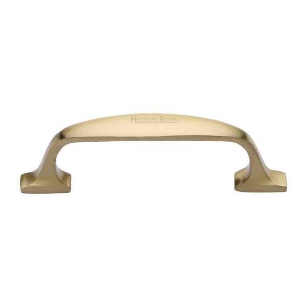 Heritage Brass Cabinet Pull Durham Design 76mm CTC Satin Brass Finish - C7213 76-SB - Choice Handles
