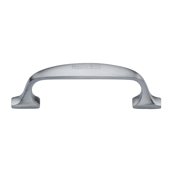 Heritage Brass Cabinet Pull Durham Design 76mm CTC Satin Chrome Finish - C7213 76-SC - Choice Handles