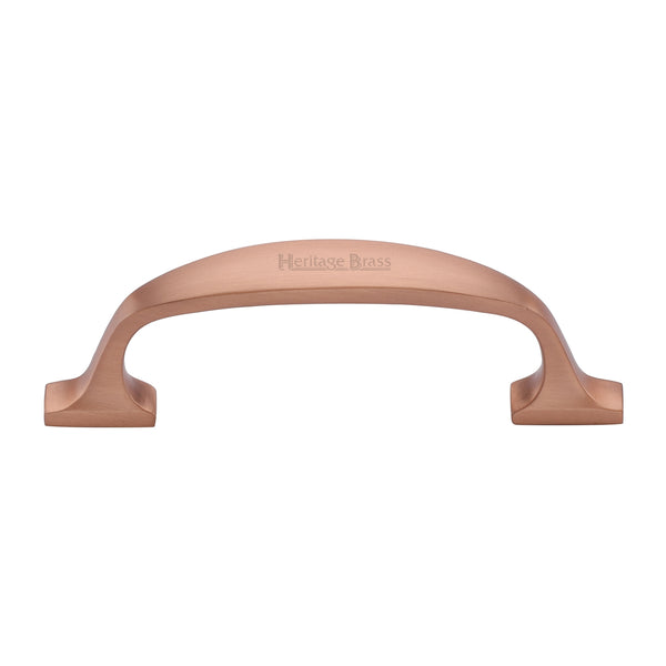 Heritage Brass Cabinet Pull Durham Design 76mm CTC Satin Rose Gold Finish - C7213 76-SRG - Choice Handles