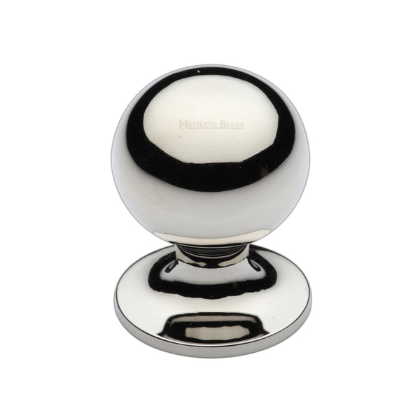 Heritage Brass Cabinet Knob Ball Design 25mm Polished Nickel - C8321 25-PNF - Choice Handles