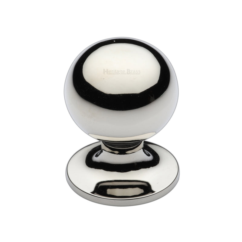 Heritage Brass Cabinet Knob Ball Design 25mm Polished Nickel - C8321 25-PNF - Choice Handles