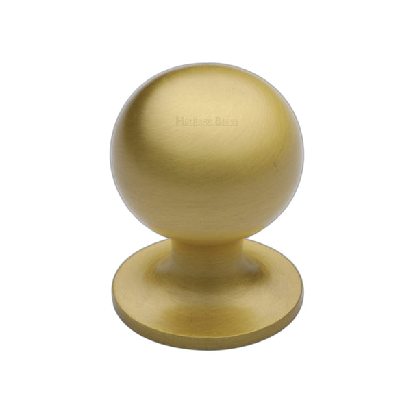 Heritage Brass Cabinet Knob Ball Design 25mm Satin Brass finish - C8321 25-SB - Choice Handles