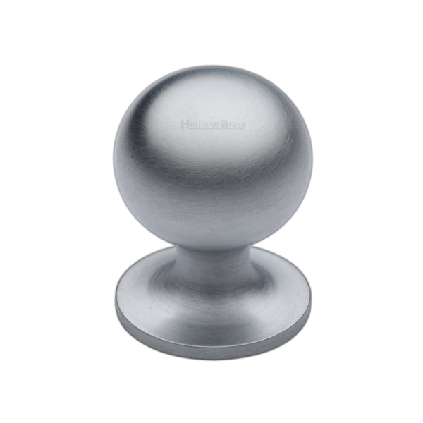 Heritage Brass Cabinet Knob Ball Design 25mm Satin Chrome finish - C8321 25-SC - Choice Handles