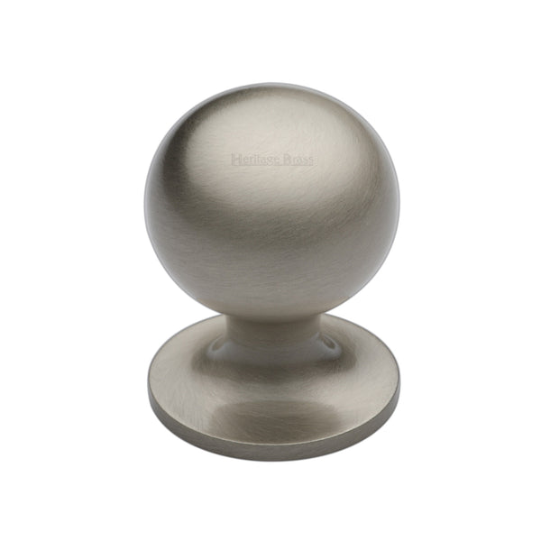 Heritage Brass Cabinet Knob Ball Design 25mm Satin Nickel finish - C8321 25-SN - Choice Handles