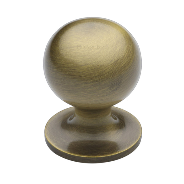 Heritage Brass Cabinet Knob Ball Design 32mm Antique Brass finish - C8321 32-AT - Choice Handles