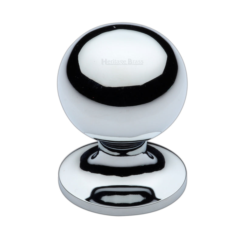 Heritage Brass Cabinet Knob Ball Design 32mm Polished Chrome finish - C8321 32-PC - Choice Handles