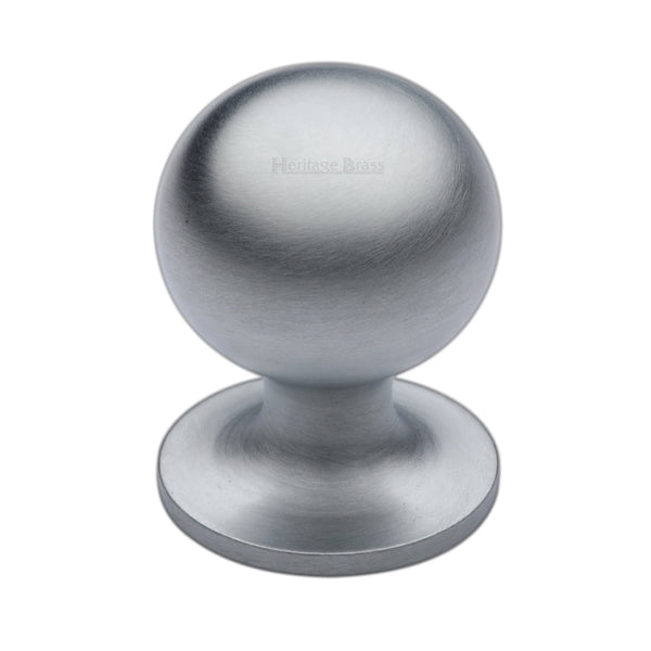Heritage Brass Cabinet Knob Ball Design 32mm Satin Chrome finish - C8321 32-SC - Choice Handles