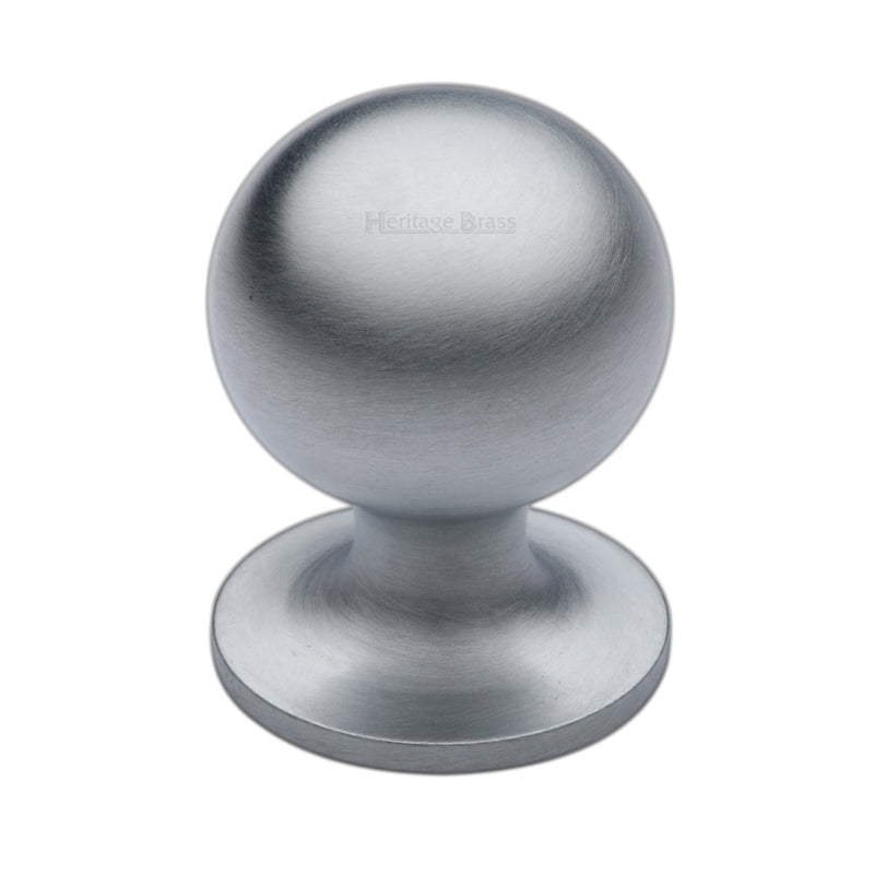 Heritage Brass Cabinet Knob Ball Design 32mm Satin Chrome finish - C8321 32-SC - Choice Handles