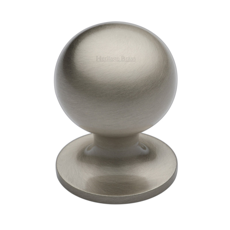 Heritage Brass Cabinet Knob Ball Design 32mm Satin Nickel finish - C8321 32-SN - Choice Handles