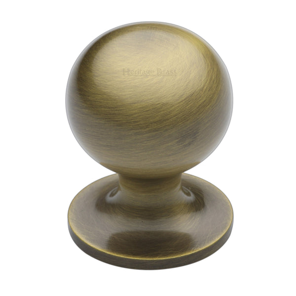 Heritage Brass Cabinet Knob Ball Design 38mm Antique Brass finish - C8321 38-AT - Choice Handles