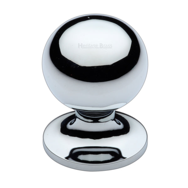 Heritage Brass Cabinet Knob Ball Design 38mm Polished Chrome finish - C8321 38-PC - Choice Handles