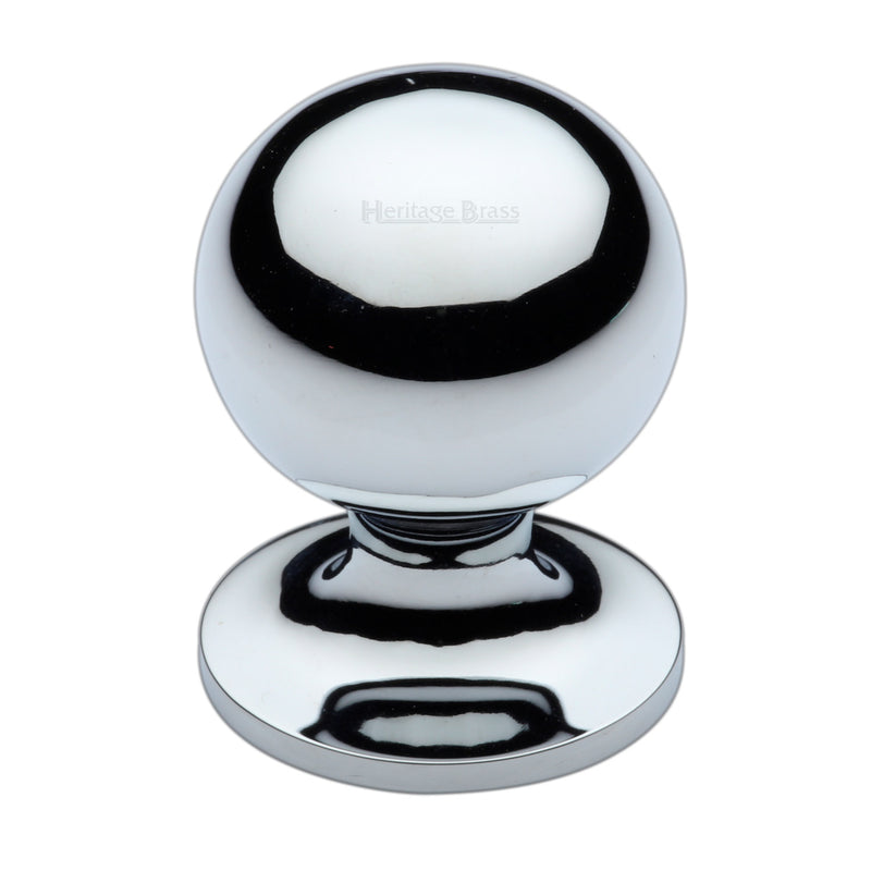 Heritage Brass Cabinet Knob Ball Design 38mm Polished Chrome finish - C8321 38-PC - Choice Handles