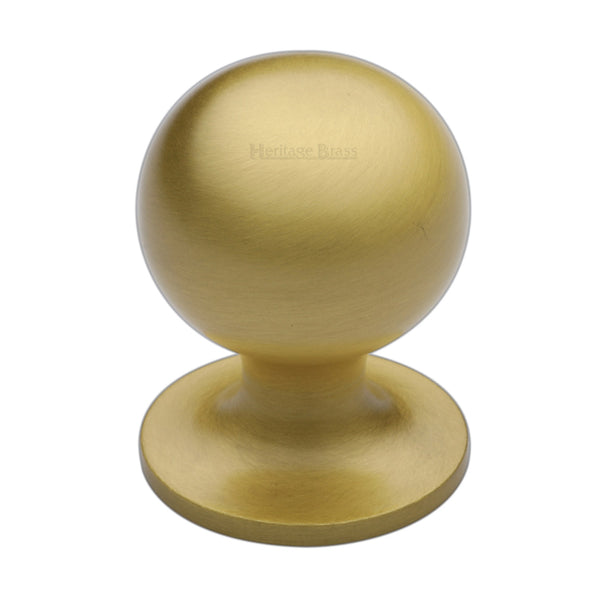 Heritage Brass Cabinet Knob Ball Design 38mm Satin Brass finish - C8321 38-SB - Choice Handles