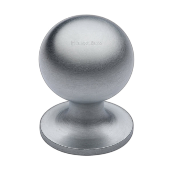 Heritage Brass Cabinet Knob Ball Design 38mm Satin Chrome finish - C8321 38-SC - Choice Handles