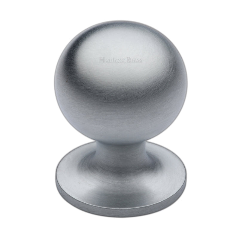Heritage Brass Cabinet Knob Ball Design 38mm Satin Chrome finish - C8321 38-SC - Choice Handles