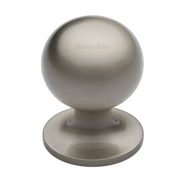 Heritage Brass Cabinet Knob Ball Design 38mm Satin Nickel finish - C8321 38-SN - Choice Handles