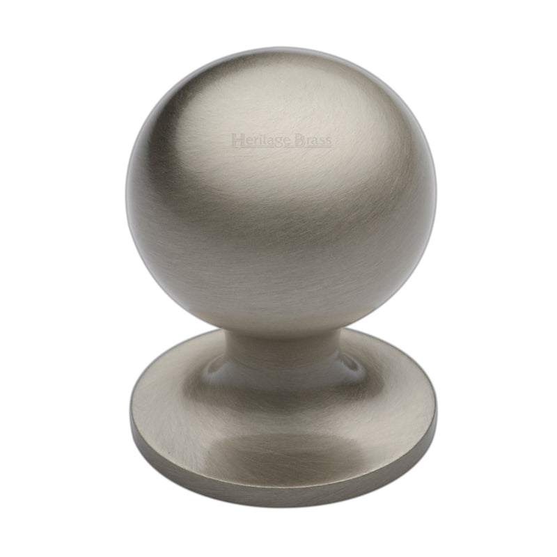 Heritage Brass Cabinet Knob Ball Design 38mm Satin Nickel finish - C8321 38-SN - Choice Handles