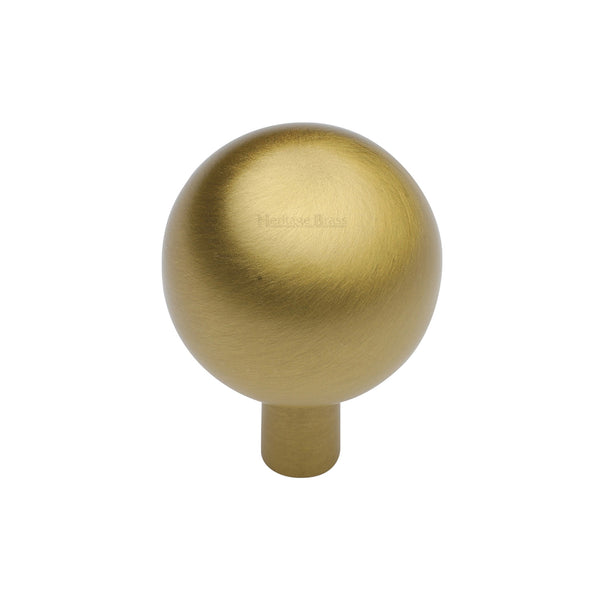 Heritage Brass Cabinet Knob Sphere Design 22mm Satin Brass finish - C8323 22-SB - Choice Handles