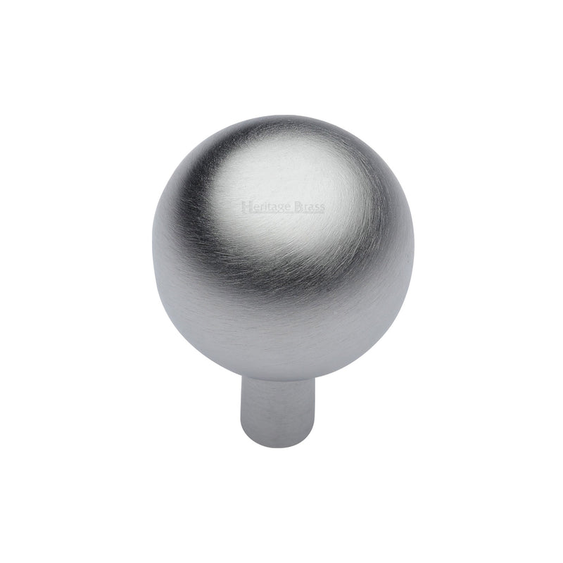 Heritage Brass Cabinet Knob Sphere Design 22mm Satin Chrome finish - C8323 22-SC - Choice Handles