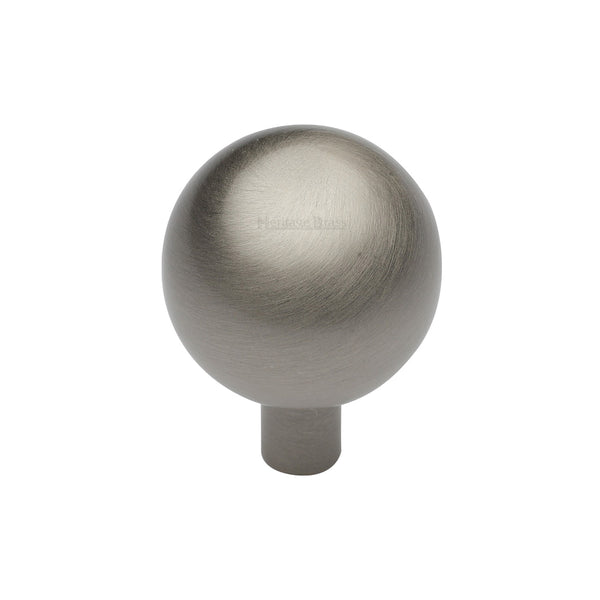 Heritage Brass Cabinet Knob Sphere Design 22mm Satin Nickel finish - C8323 22-SN - Choice Handles
