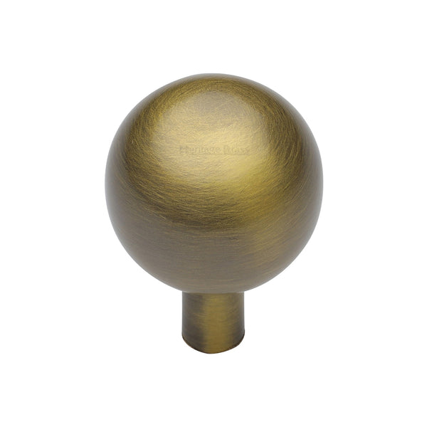 Heritage Brass Cabinet Knob Sphere Design 28mm Antique Brass finish - C8323 28-AT - Choice Handles