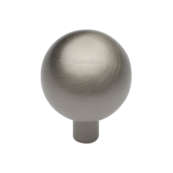 Heritage Brass Cabinet Knob Sphere Design 28mm Satin Nickel finish - C8323 28-SN - Choice Handles