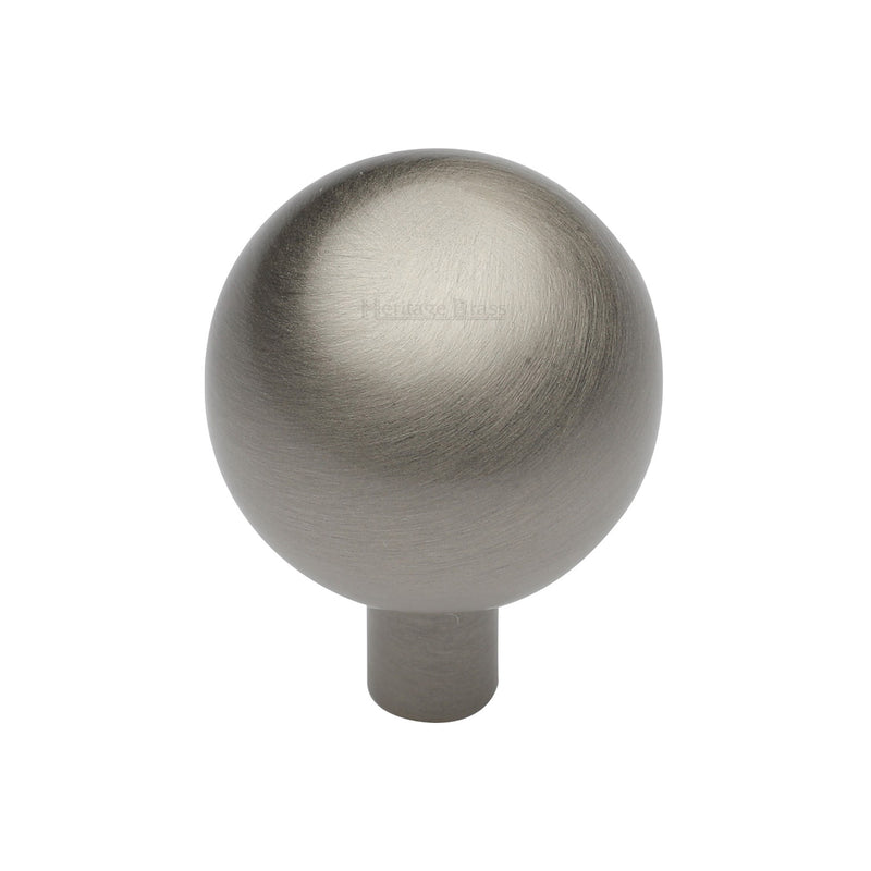 Heritage Brass Cabinet Knob Sphere Design 28mm Satin Nickel finish - C8323 28-SN - Choice Handles