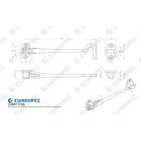 Eurospec - Silent Pattern Cabin Hook 150mm - Bright Stainless Steel - CAB1150BSS - Choice Handles